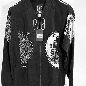 Mens Punk Royal Designer Zip Up Size Medium